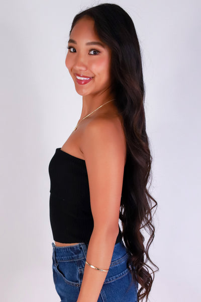 Jeans Warehouse Hawaii - SOLID TANKS/ TUBES - THE FOLD SWEATER TUBE TOP | By MINE FASHION