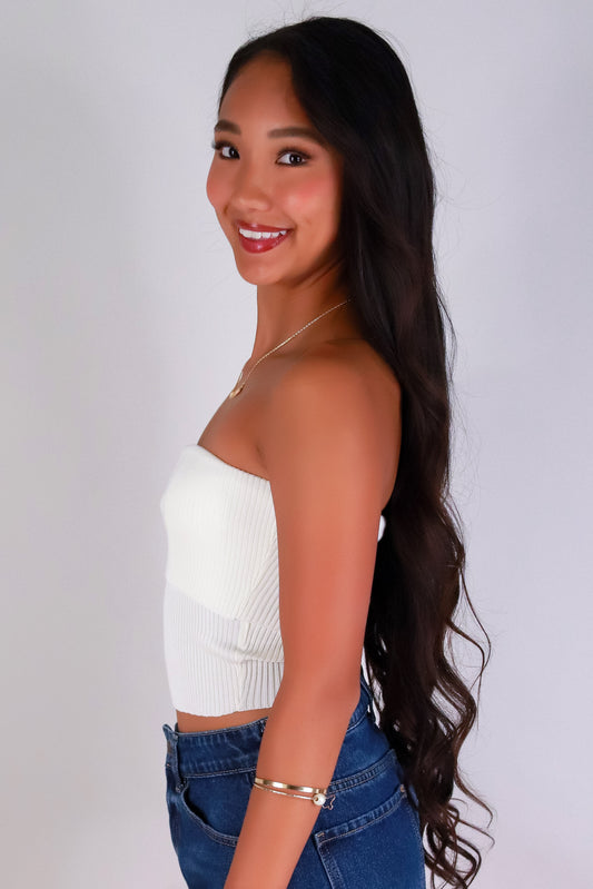 Jeans Warehouse Hawaii - SOLID TANKS/ TUBES - THE FOLD SWEATER TUBE TOP | By MINE FASHION