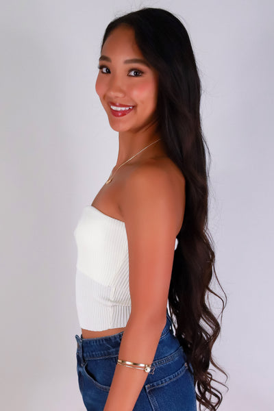 Jeans Warehouse Hawaii - SOLID TANKS/ TUBES - THE FOLD SWEATER TUBE TOP | By MINE FASHION