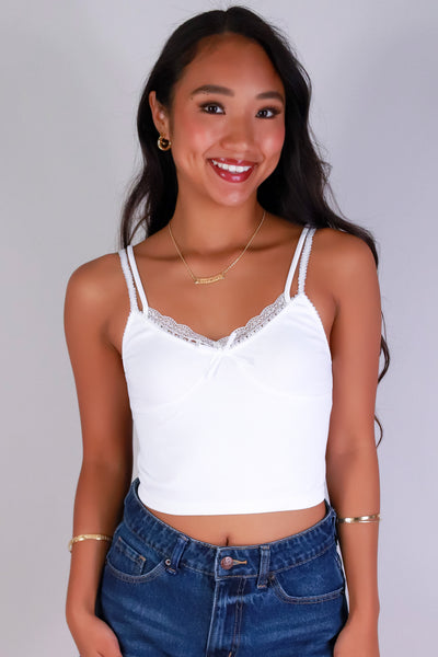 Jeans Warehouse Hawaii - SL CASUAL SOLID - LACED WITH LOVE TOP | By ANWND