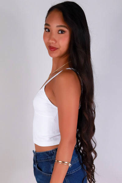 Jeans Warehouse Hawaii - SL CASUAL SOLID - LACED WITH LOVE TOP | By ANWND