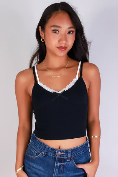 Jeans Warehouse Hawaii - SL CASUAL SOLID - LACED WITH LOVE TOP | By ANWND