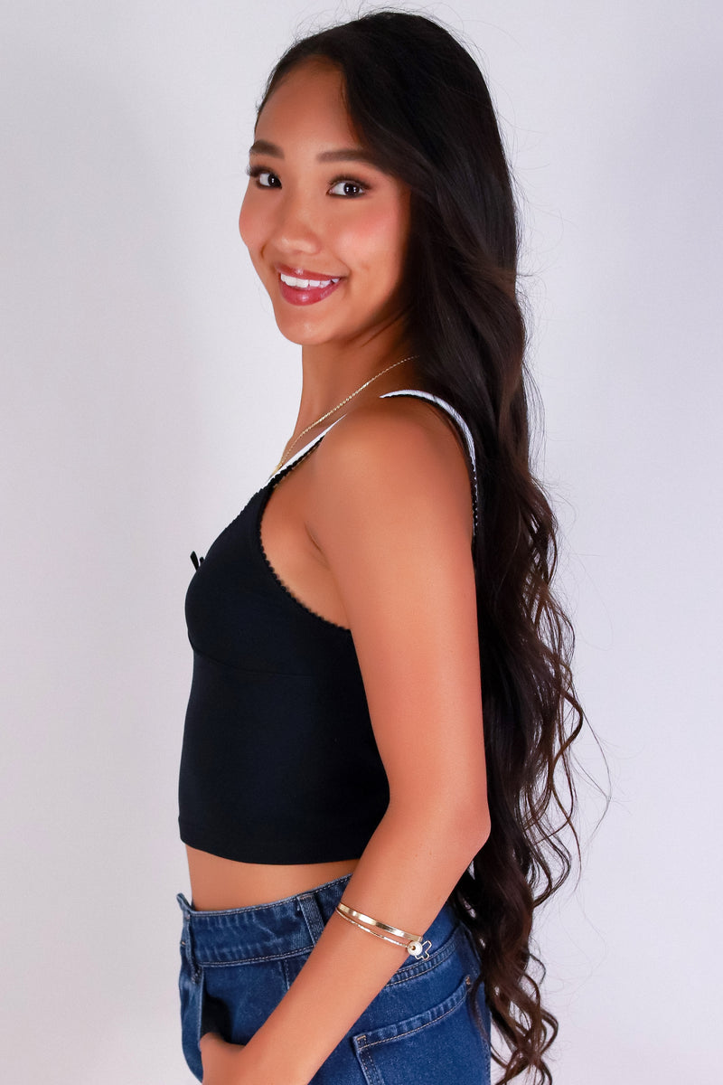 Jeans Warehouse Hawaii - SL CASUAL SOLID - LACED WITH LOVE TOP | By ANWND