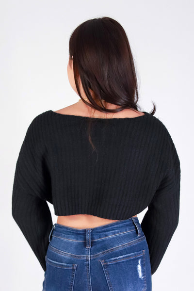 STREET EASE SWEATER CROP TOP
