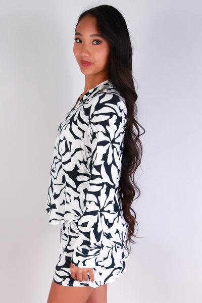 Jeans Warehouse Hawaii - L/S PRINT WOVEN CASUAL TOPS - COASTAL BREEZE TOP | By I JOAH