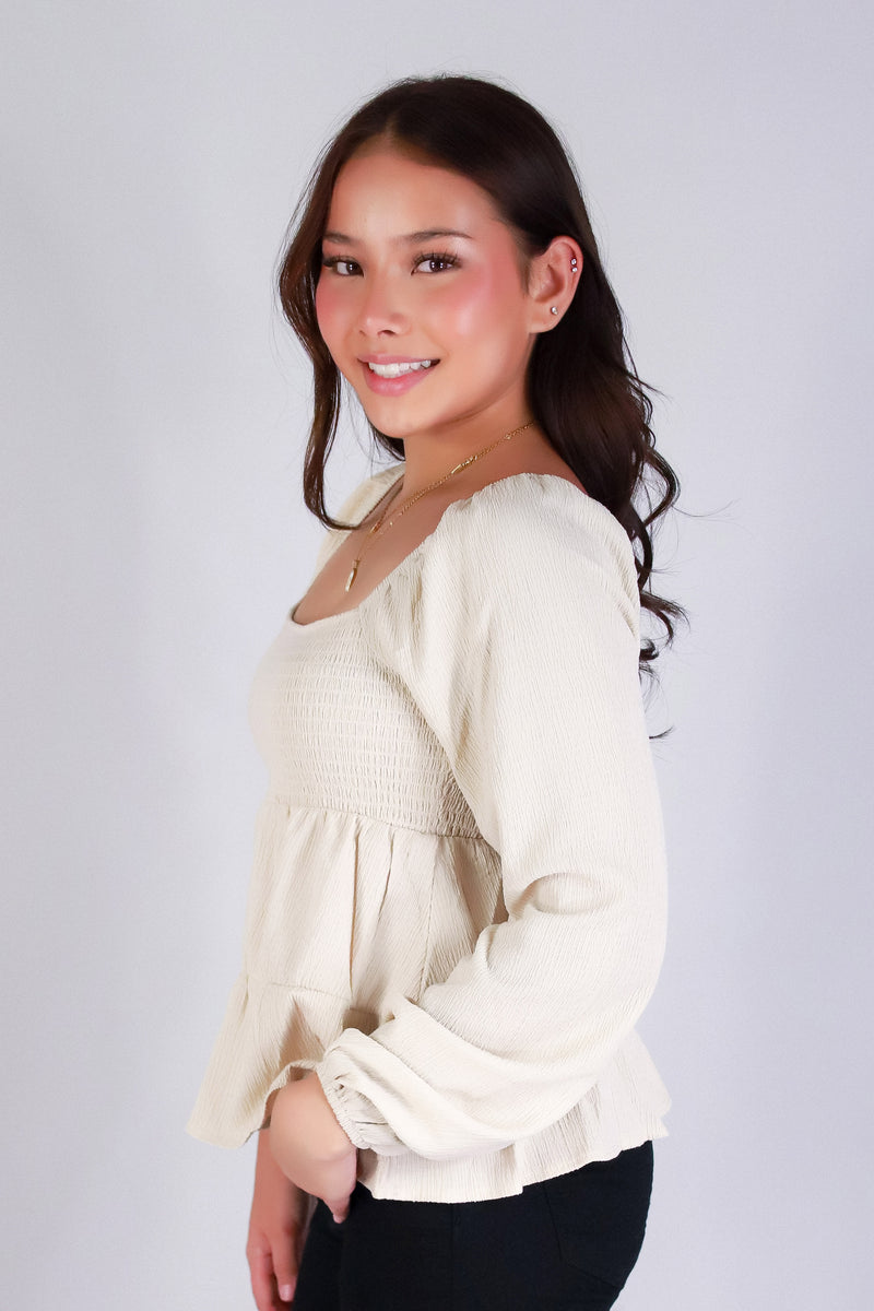 ROMANCE IN MOTION BABYDOLL TOP