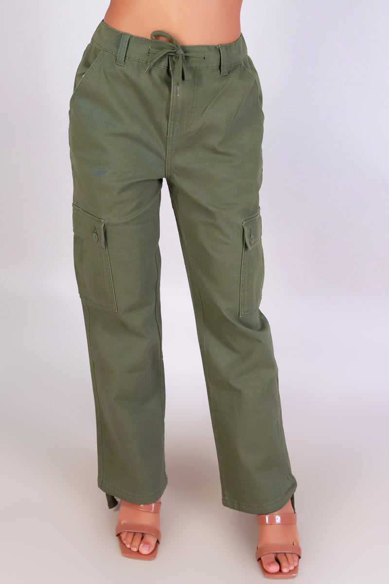 Jeans Warehouse Hawaii - SOLID WOVEN PANTS - OFF DUTY CARGO PANTS | By MONKEY RIDE JEANS