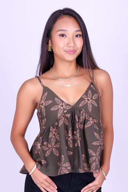 MITER PUA SHELL BABYDOLL TOP