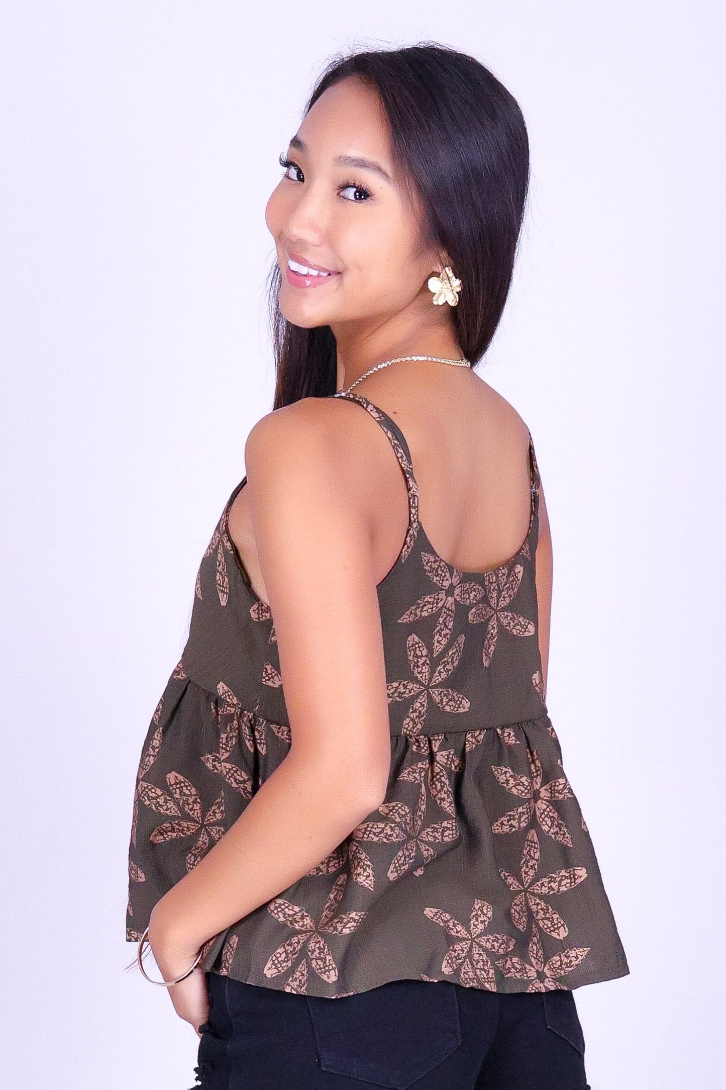 MITER PUA SHELL BABYDOLL TOP