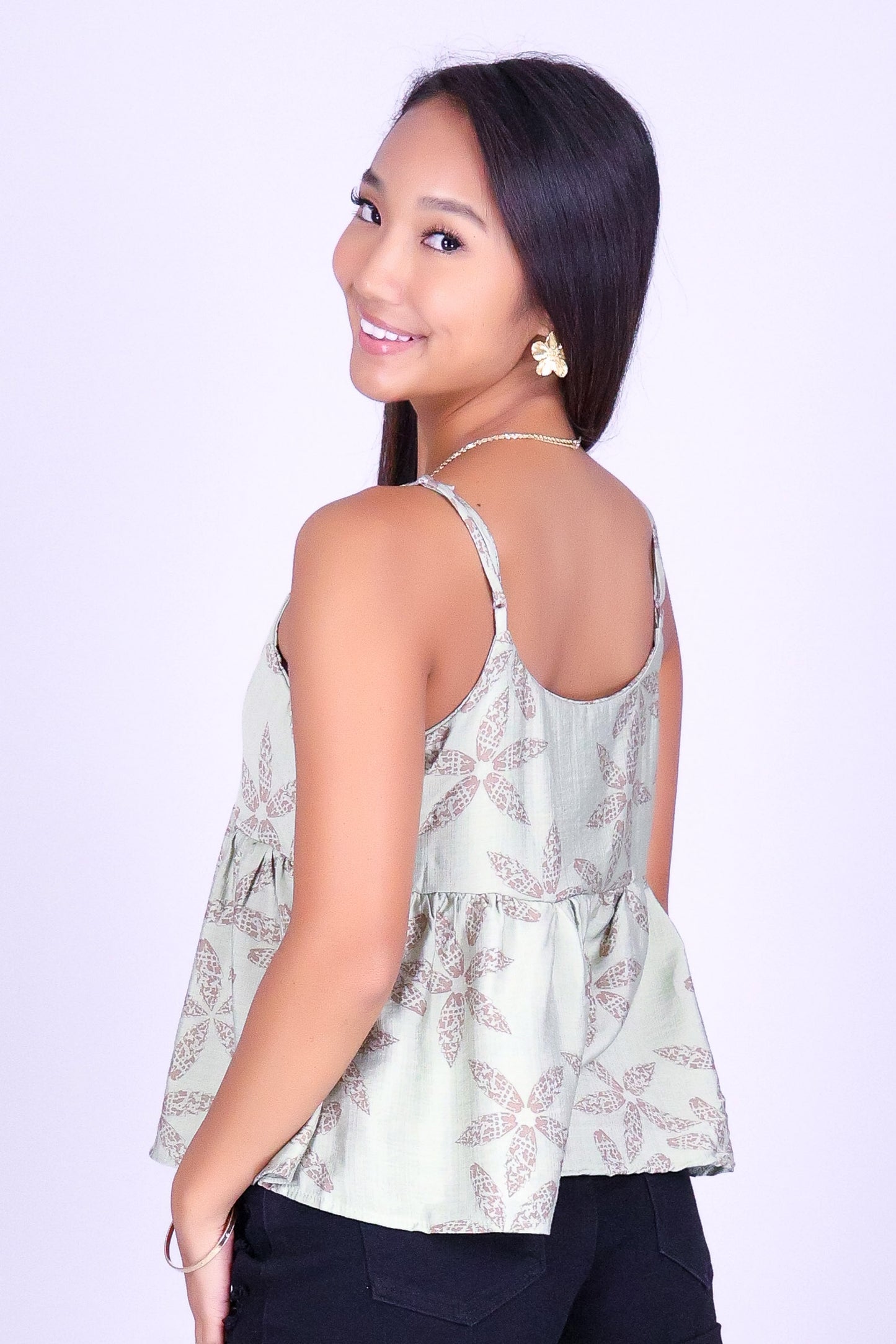 MITER PUA SHELL BABYDOLL TOP