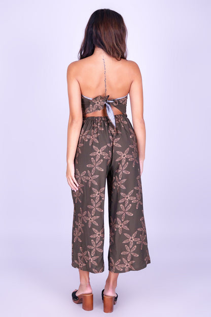 MITER PUA SHELL TIE BACK JUMPSUIT
