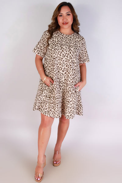 Jeans Warehouse Hawaii - PRINT SHORT DRESSES - WINK OF WILD DRESS | By VERY J