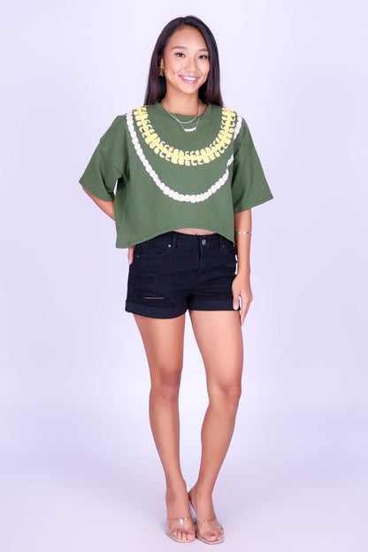 PIKAKE PUAKENIKENI CROP TEE