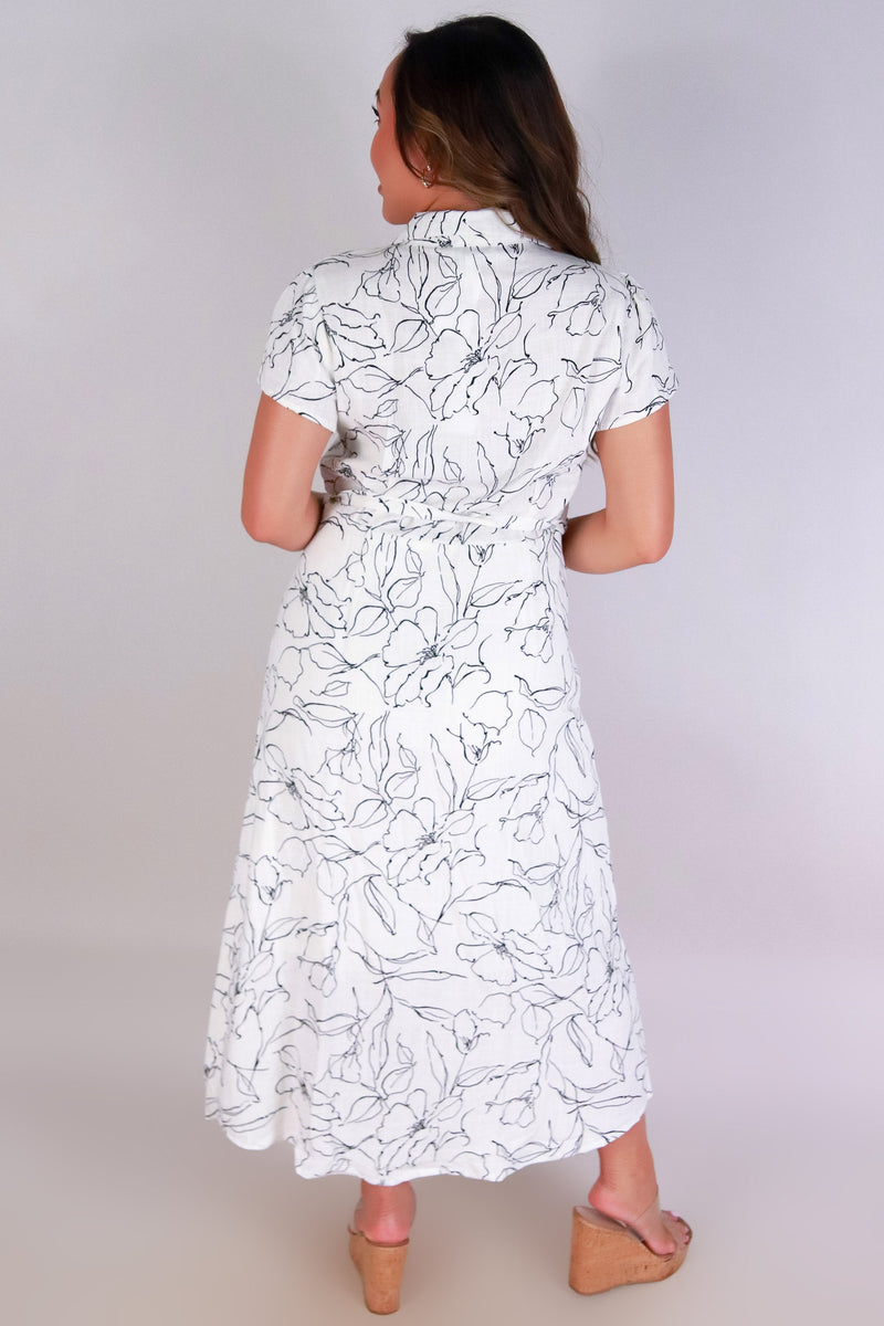 Jeans Warehouse Hawaii - PRINT LONG DRESSES - OWN THE MOMENT MIDDY DRESS | By GILLI