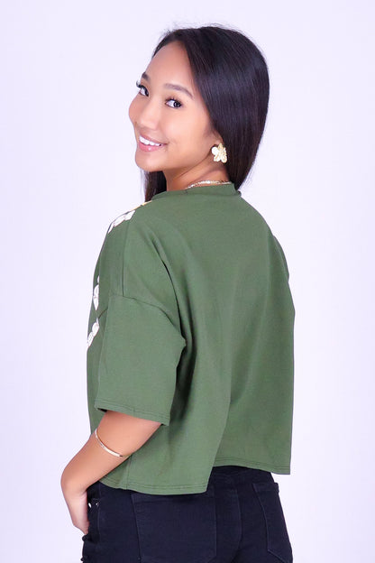 PIKAKE PUAKENIKENI CROP TEE