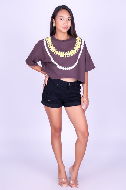 PIKAKE PUAKENIKENI CROP TEE