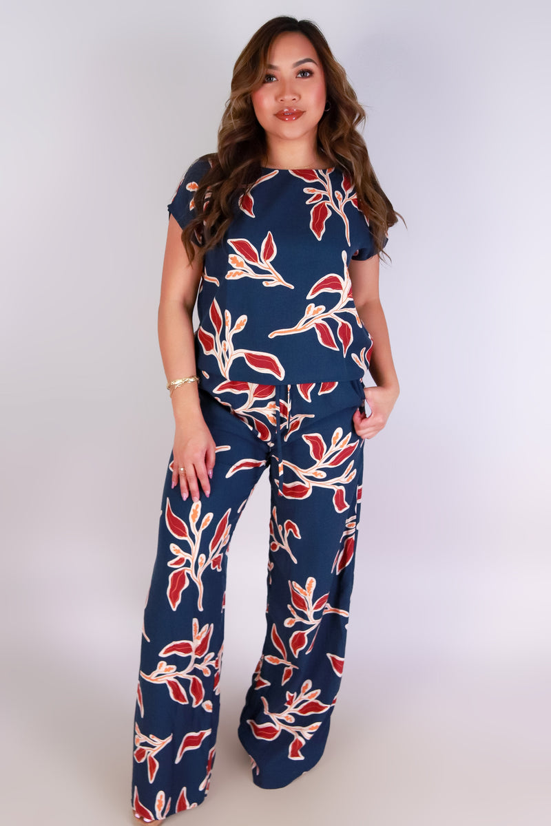 Jeans Warehouse Hawaii - PRINT WOVEN PANTS - BLOOM & GRACE PANTS | By GILLI