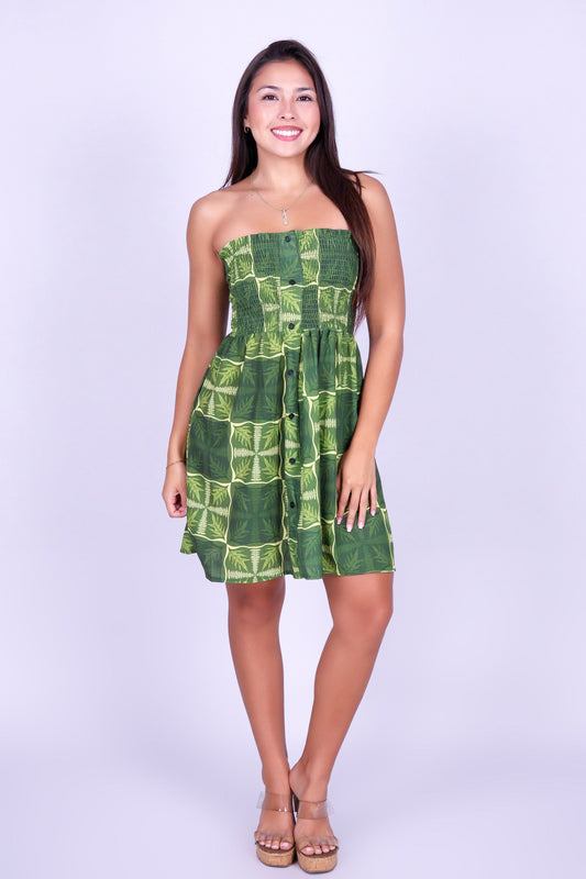 FERN KUIKI SMOCKED BABYDOLL DRESS
