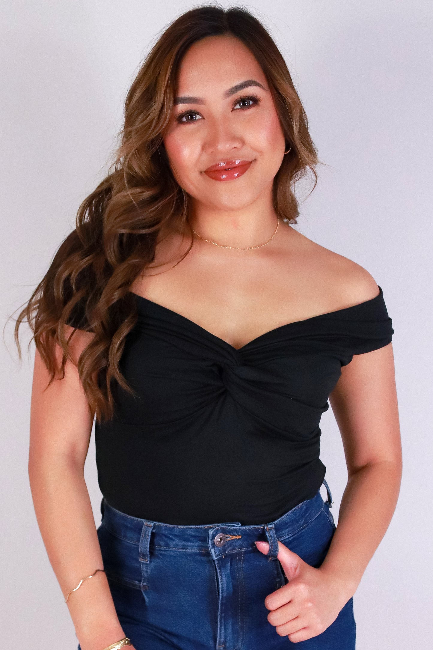 Jeans Warehouse Hawaii - S/S SOLID KNIT TOPS - TOP PRIORITY BODYSUIT | By OLIVE & CO