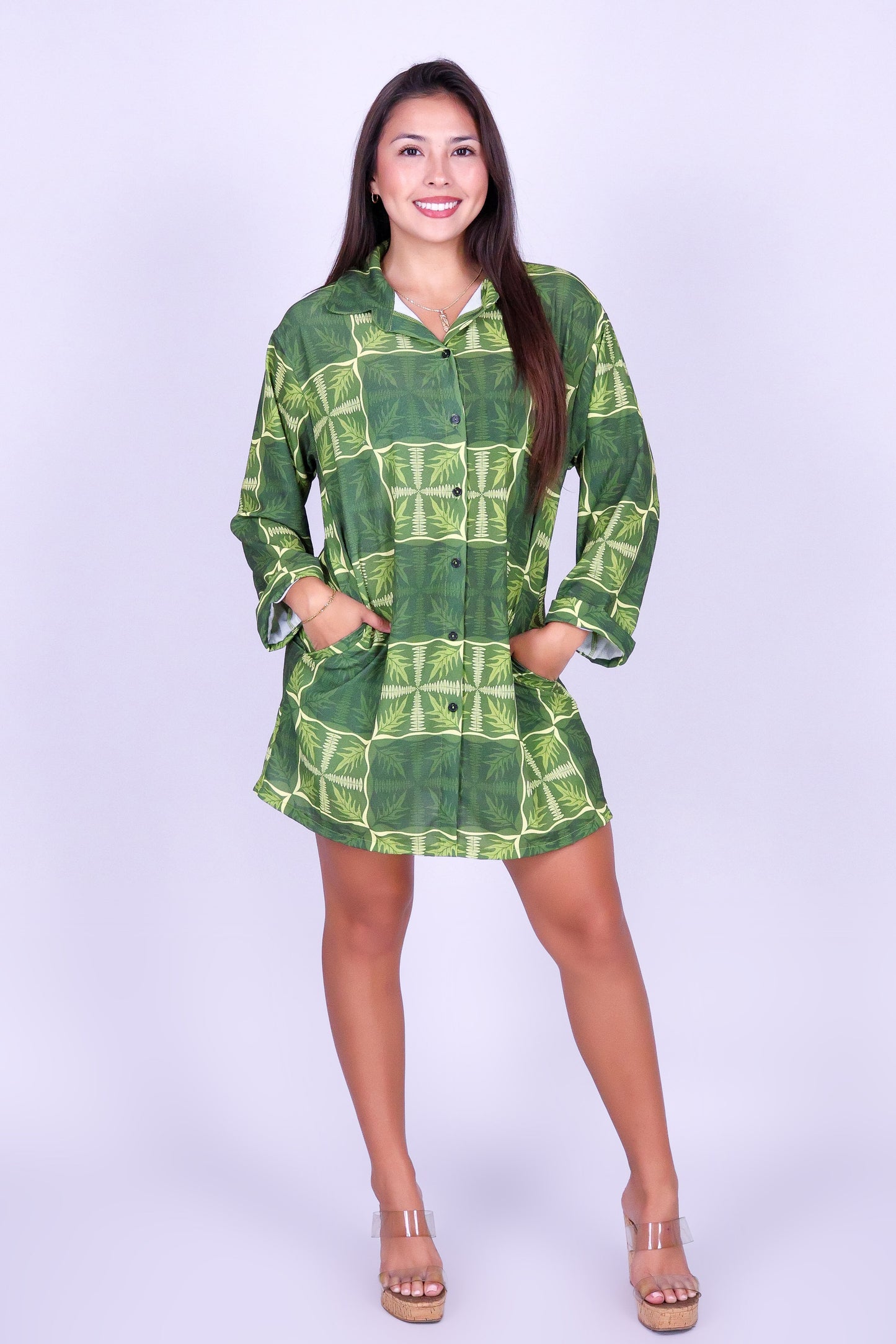 FERN KUIKI BUTTON DOWN DRESS