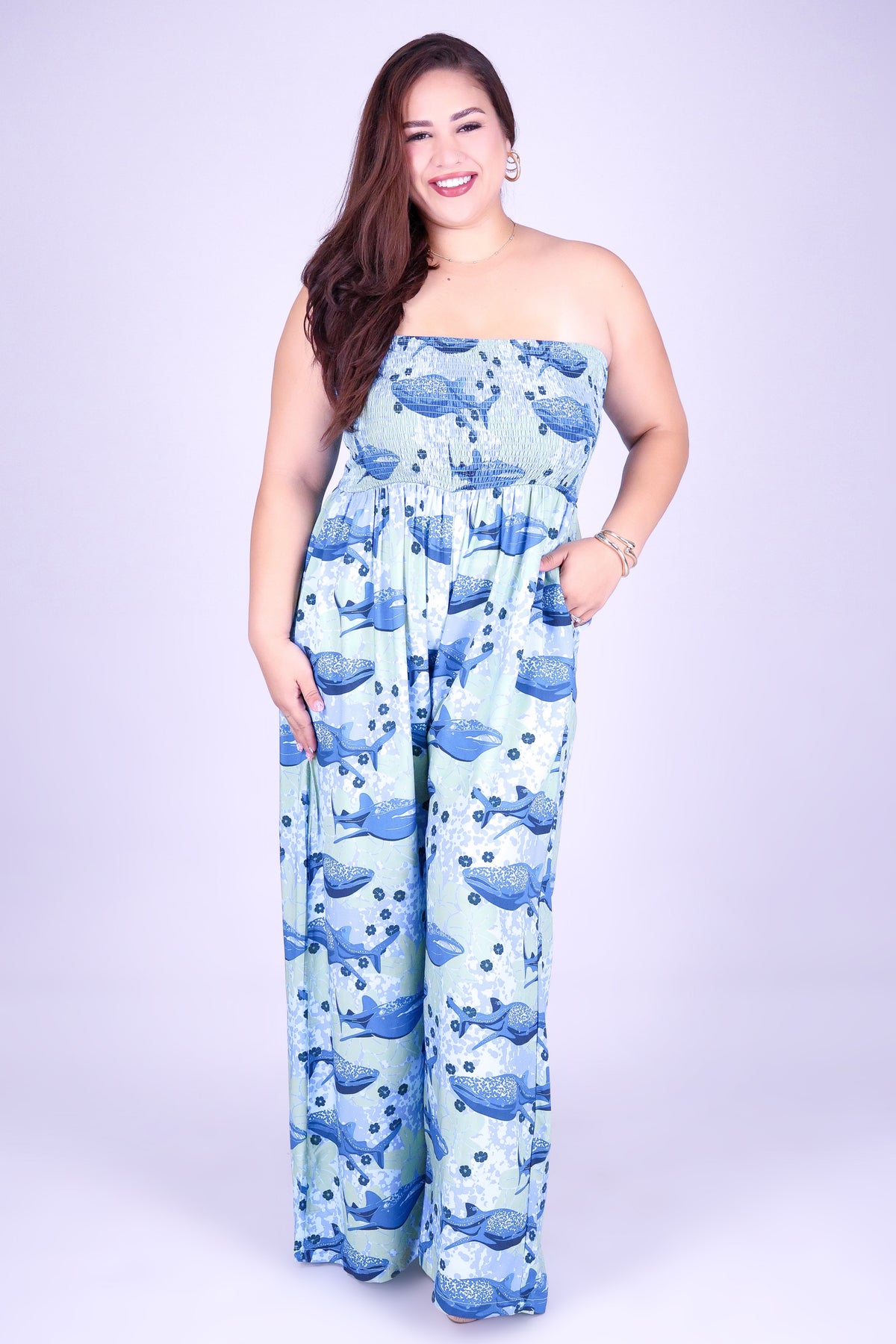 BLOOMS BY THE SEA TUBE JUMPSUIT