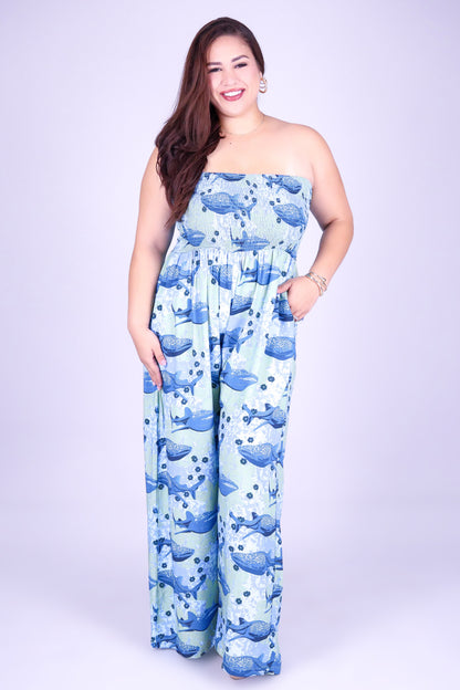 BLOOMS BY THE SEA TUBE JUMPSUIT