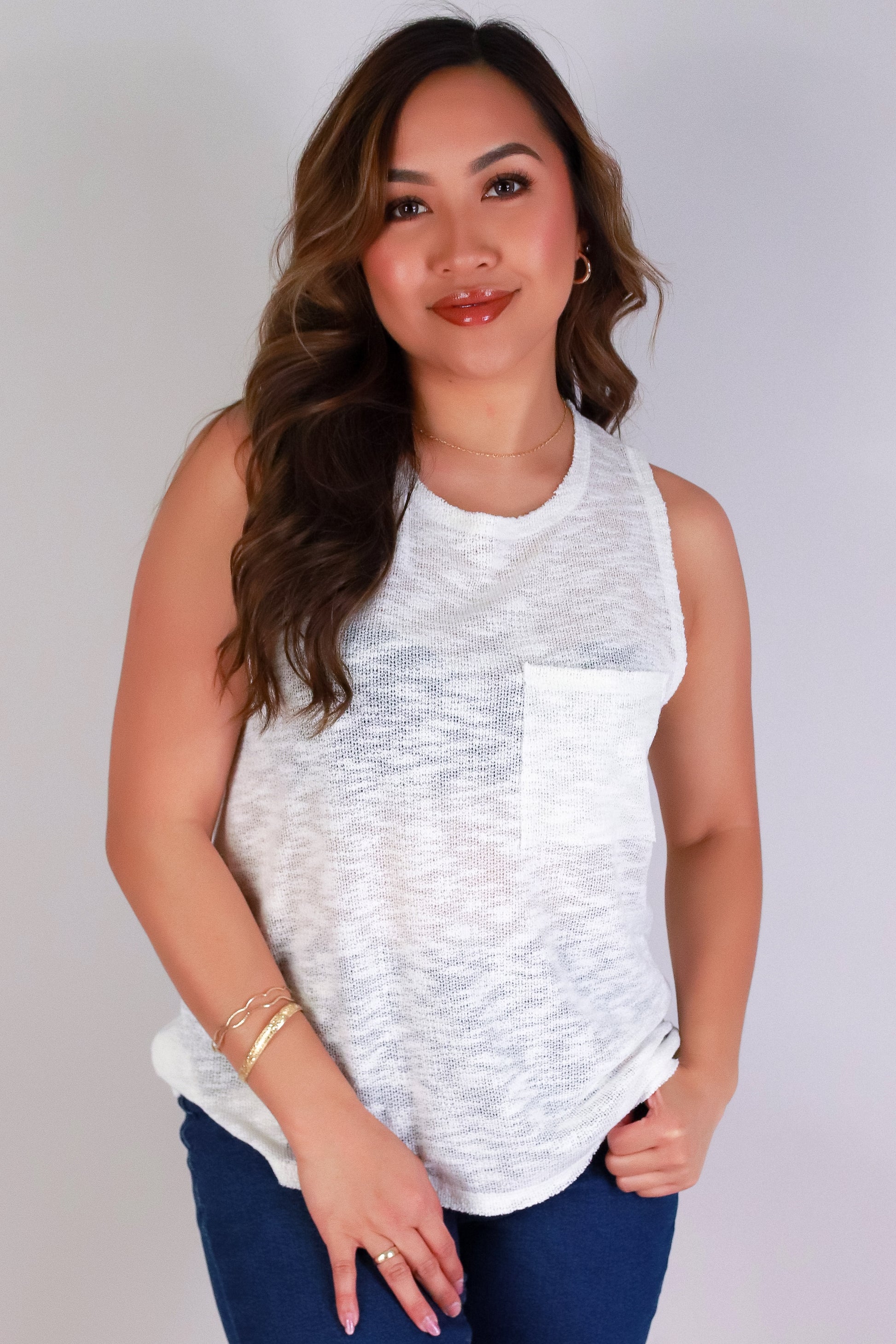 Jeans Warehouse Hawaii - S/L SOLID KNIT TOPS - EASE OFF TOP | By GILLI