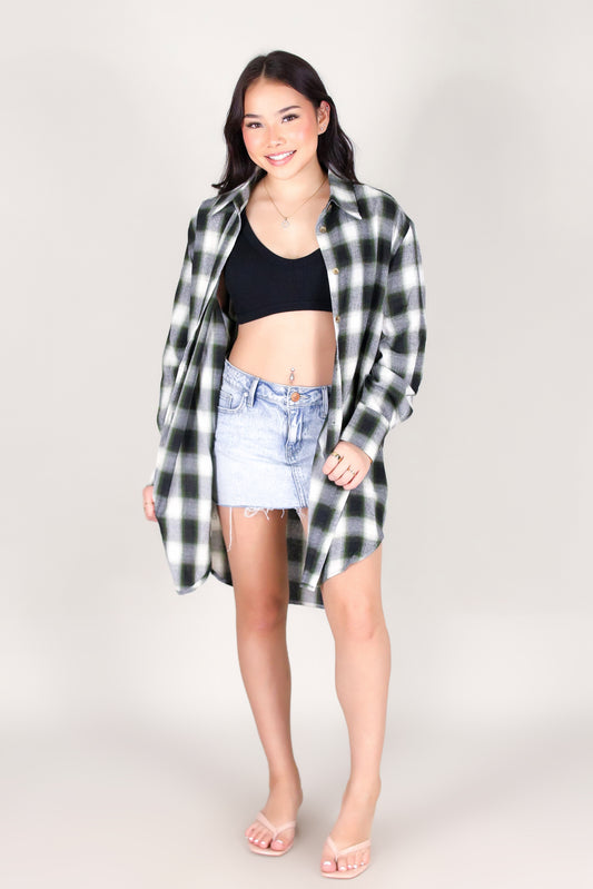 HIGHLAND OVERSIZED PLAID TOP