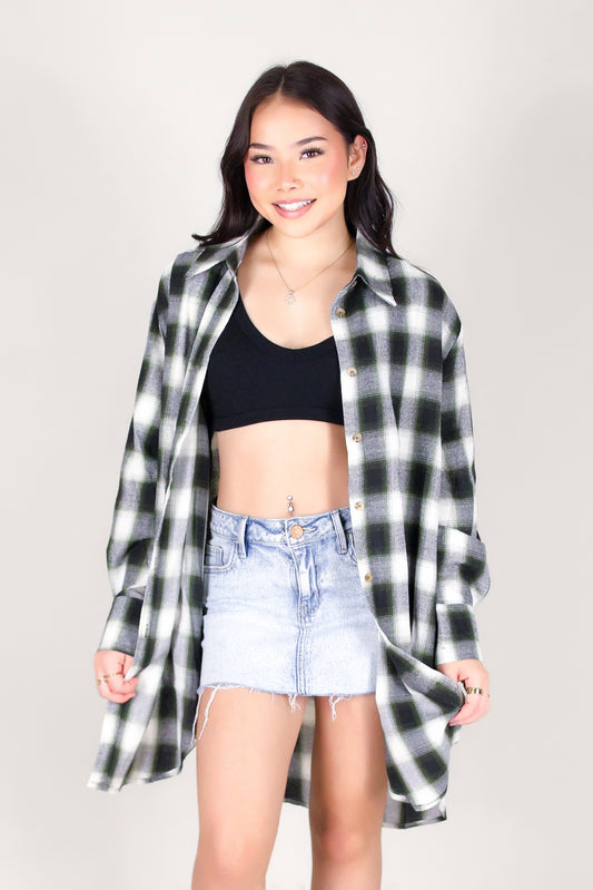 HIGHLAND OVERSIZED PLAID TOP