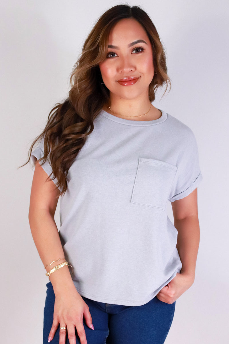 Jeans Warehouse Hawaii - S/S SOLID KNIT TOPS - EASY DOES IT TOP | By GILLI