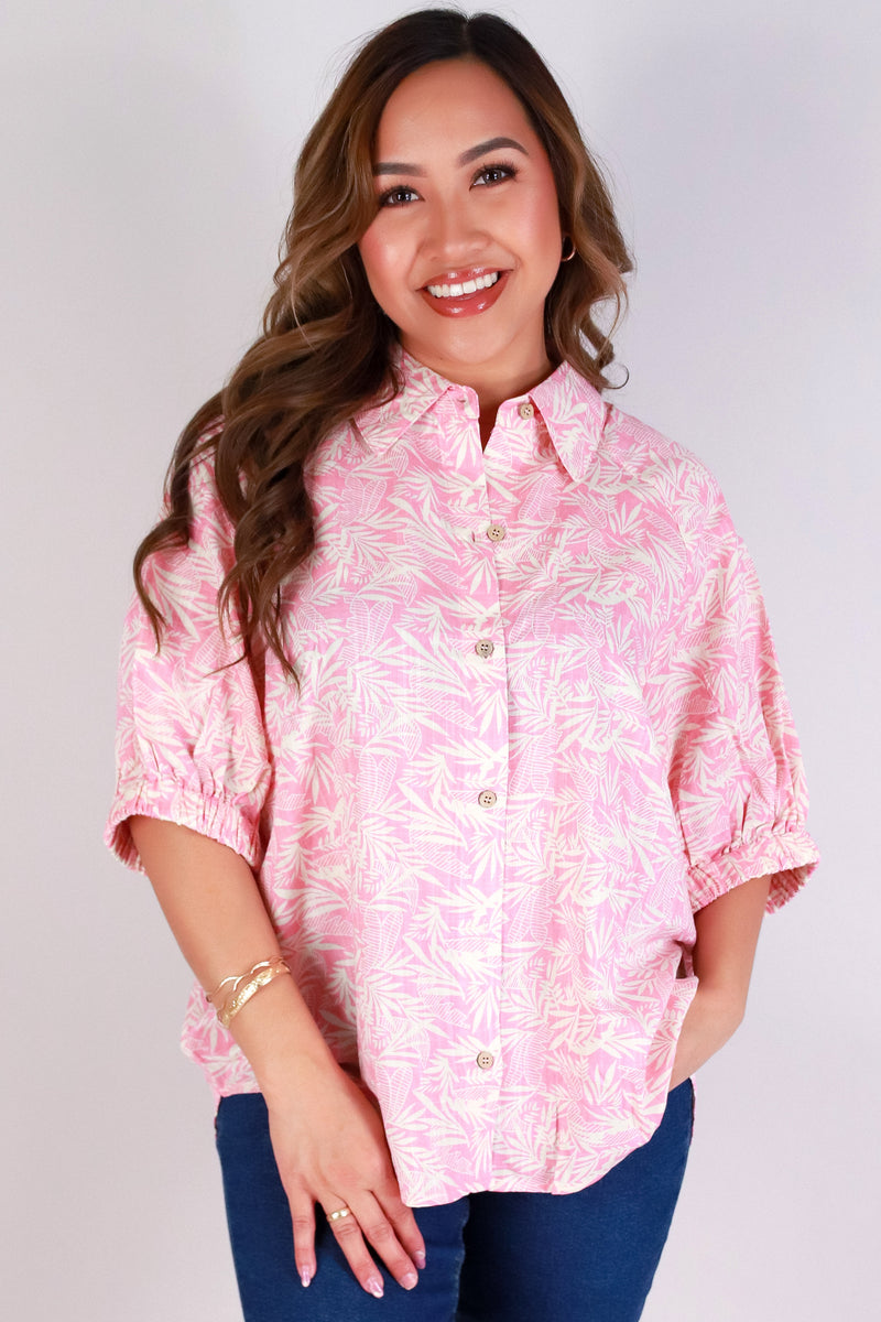 Jeans Warehouse Hawaii - S/S PRINT WOVEN TOPS - FLOW & BUTTON-UP TOP | By VERY J