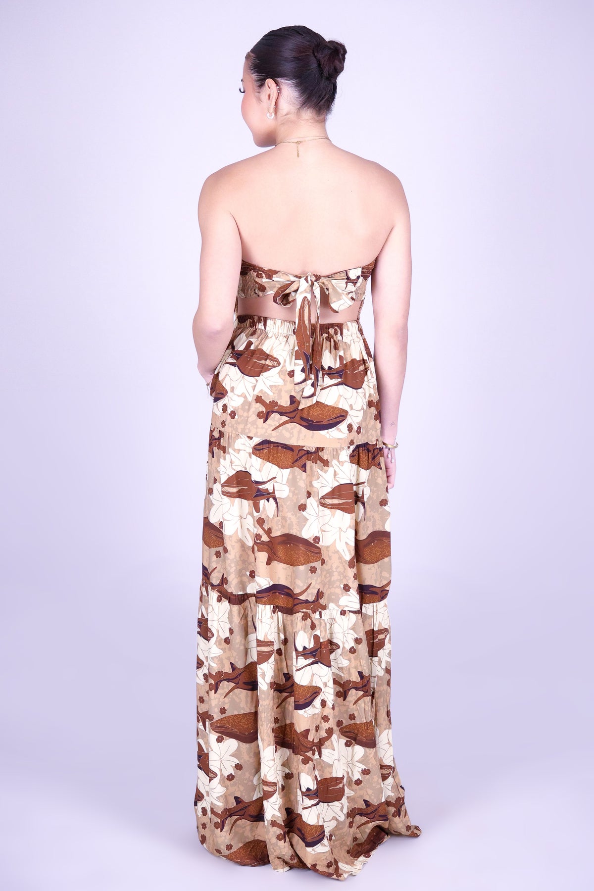 BLOOMS BY THE SEA TUBE MAXI DRESS