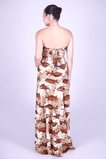 BLOOMS BY THE SEA TUBE MAXI DRESS
