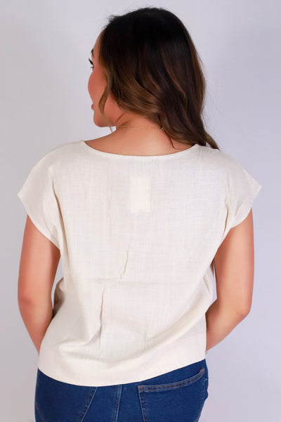 Jeans Warehouse Hawaii - S/S SOLID WOVEN TOPS - FOREVER SUNDAY TOP | By OLIVE & CO