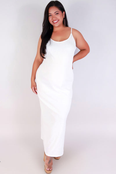 Jeans Warehouse Hawaii - PLUS PLUS SOLID KNIT DRESSES - SIMPLY SLEEK MAXI DRESS | By HEART & HIPS