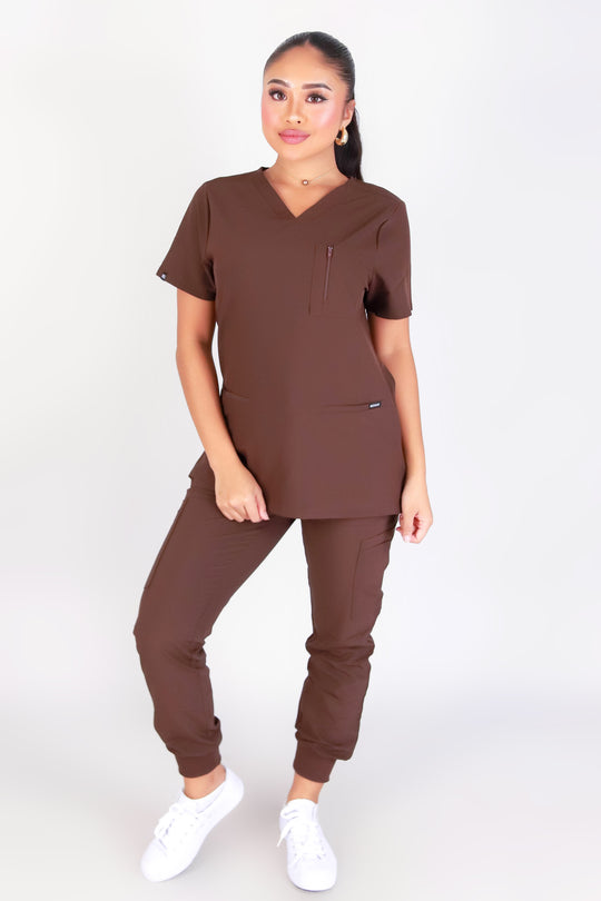 BE PATIENT WITH ME SCRUB TOP