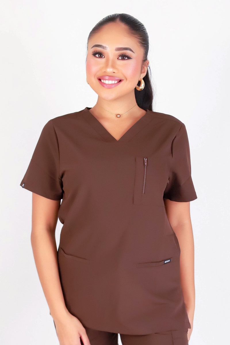 BE PATIENT WITH ME SCRUB TOP