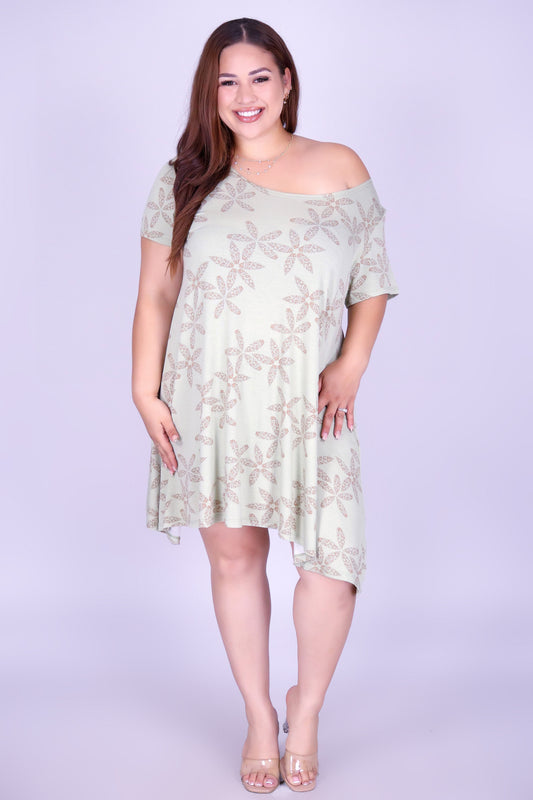 MITER PUA SHELL TRAPEZE DRESS
