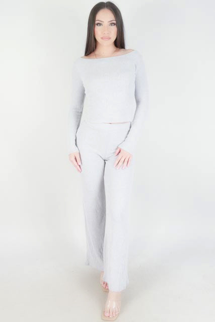 Jeans Warehouse Hawaii - MATCHING SEPARATES - SNOW BUNNY FLARED PANTS | By Kali Fashions, LLC