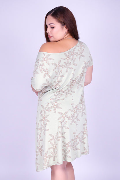 MITER PUA SHELL TRAPEZE DRESS