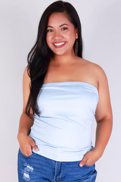 Jeans Warehouse Hawaii - PLUS BASIC TUBE TOPS - CLEAN CROP TUBE TOP | By ZENOBIA