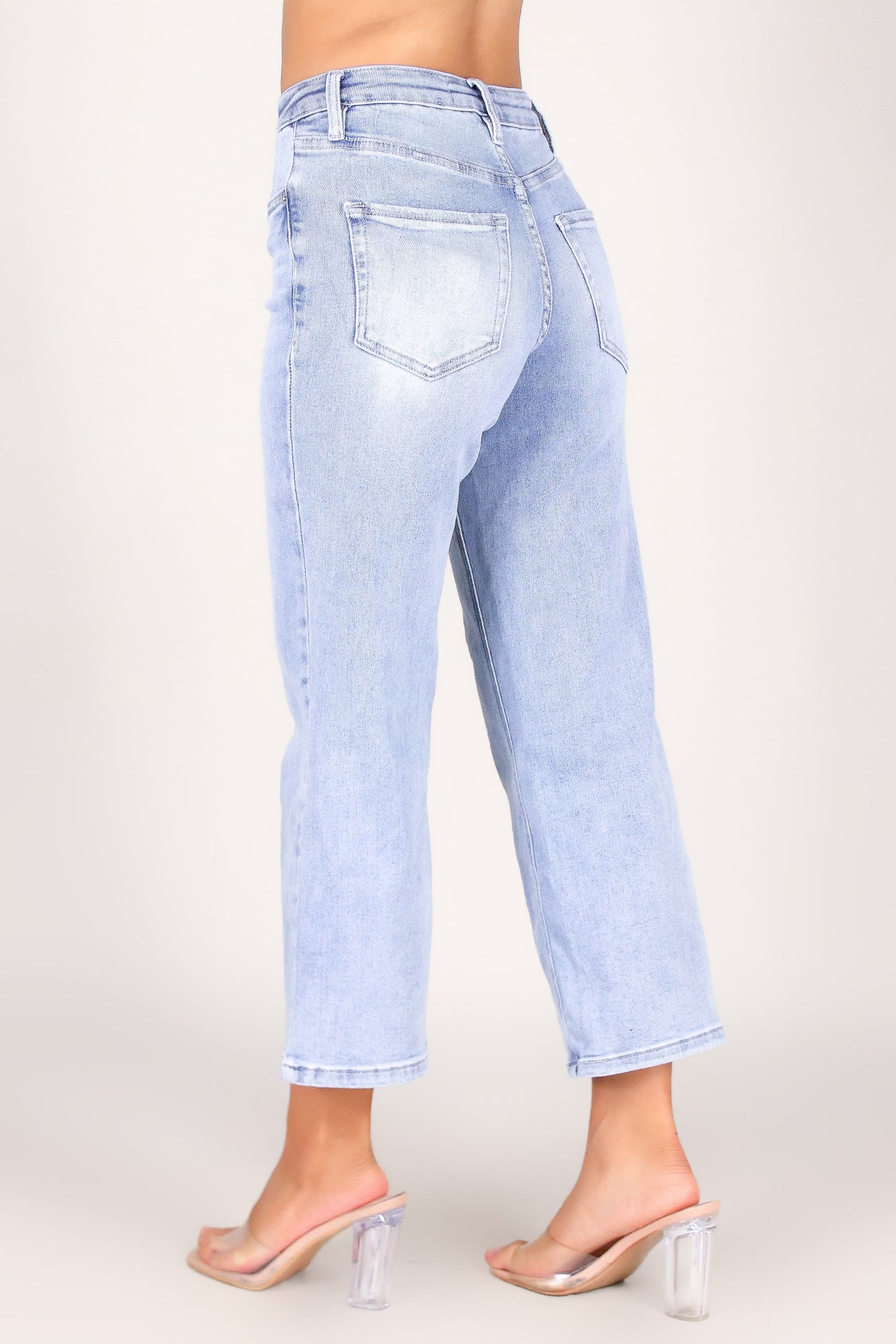 HIGHLINE CROP DENIM CAPRI'S