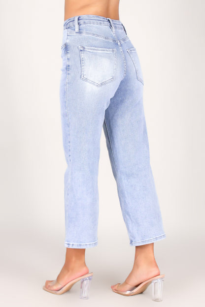 HIGHLINE CROP DENIM CAPRI'S