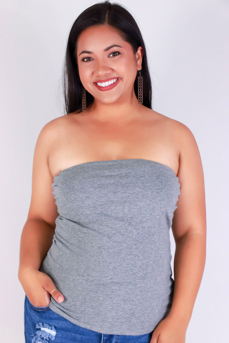 Jeans Warehouse Hawaii - PLUS BASIC TUBE TOPS - TOO CLOSE TUBE TOP | By CRESCITA APPAREL/SHINE I