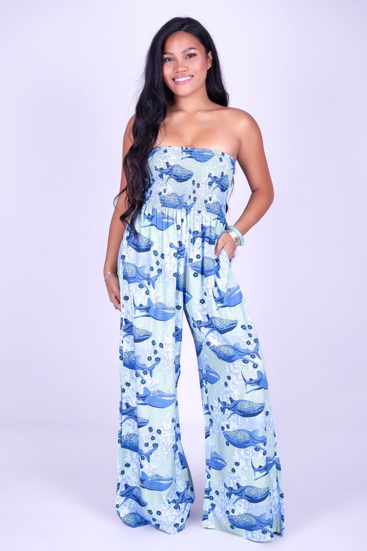 BLOOMS BY THE SEA TUBE JUMPSUIT