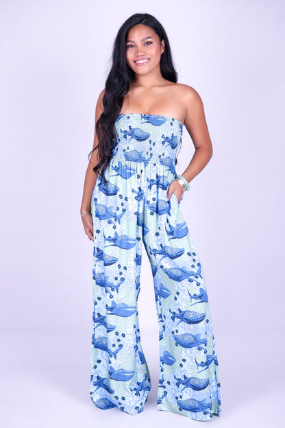 BLOOMS BY THE SEA TUBE JUMPSUIT