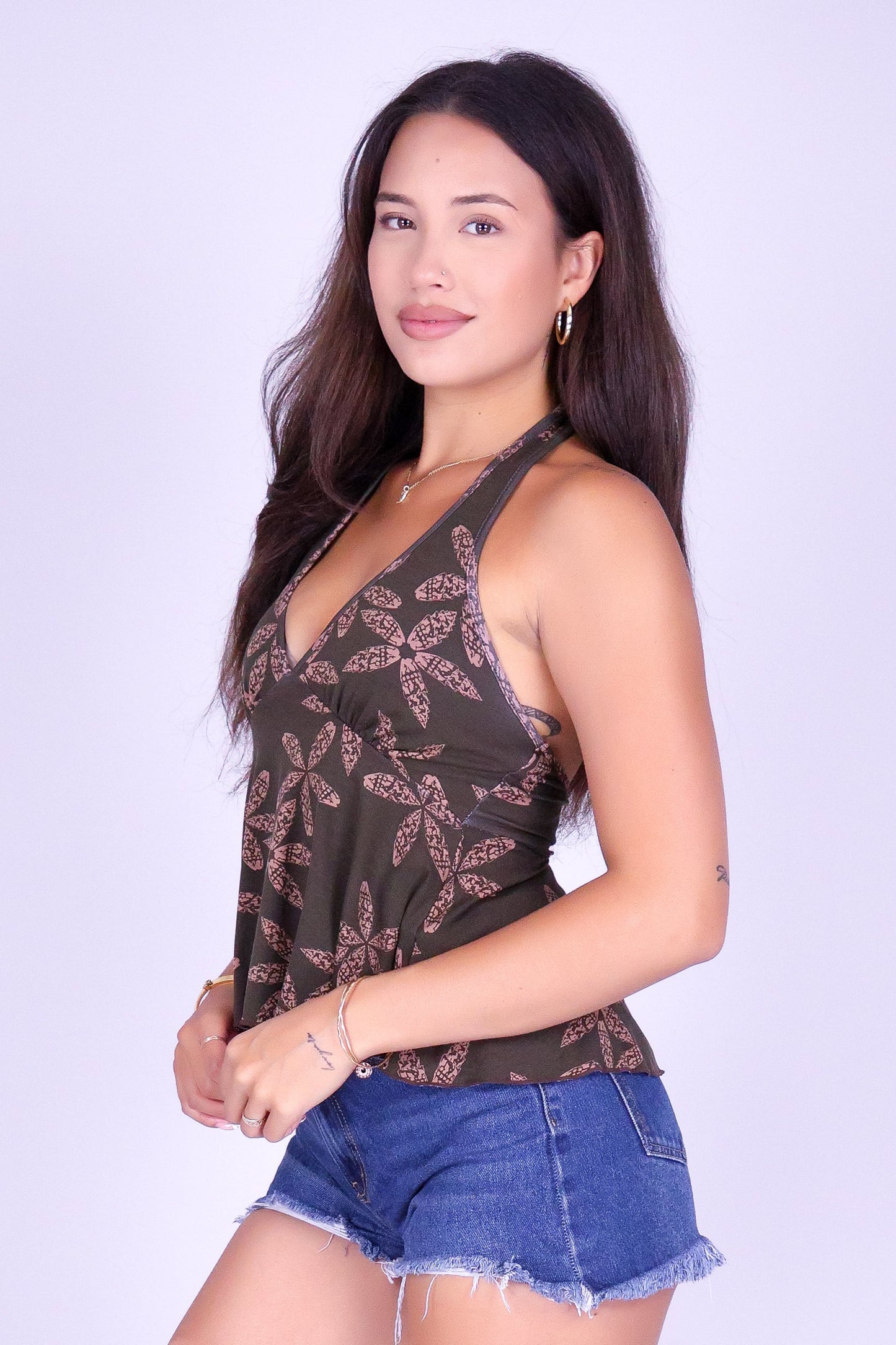 MITER PUA SHELL HALTER TOP