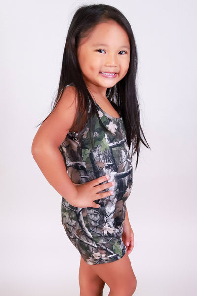 Jeans Warehouse Hawaii - DRESS RMPR 2-16 - HUNTING CAMO CATSUIT ROMPER | KIDS SIZE 2T-4T | By LUZ