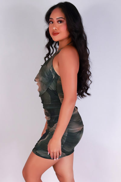 Jeans Warehouse Hawaii - S/L SHORT PRINT DRESSES - NOTHING ON YOU HALTER DRESS | By PAPERMOON/ B_ENVIED