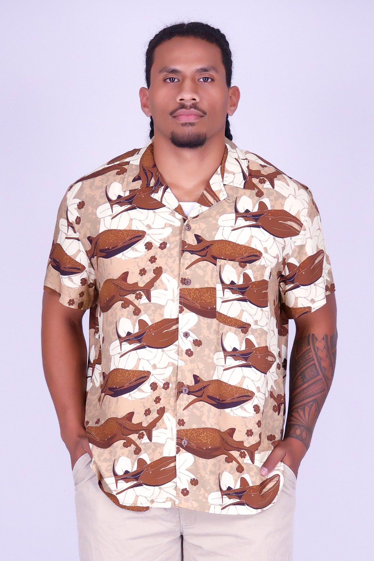 BLOOMS BY THE SEA COLLARED SHIRT | MEN'S S-3XL